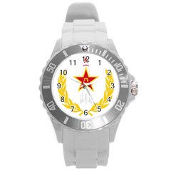 Badge Of People s Liberation Army Rocket Force Round Plastic Sport Watch (l) by abbeyz71