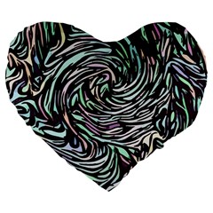 Stained Glass Large 19  Premium Heart Shape Cushions