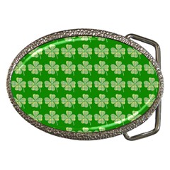 Plaid Shamrocks Clover Belt Buckles by Mariart