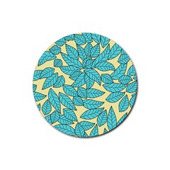 Leaves Dried Rubber Coaster (Round) 