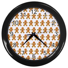 Gingerbread Men Wall Clock (black)