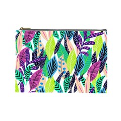 Leaves Rainbow Pattern Nature Cosmetic Bag (large)