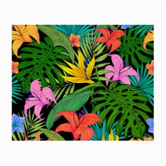 Tropical Greens Leaves Small Glasses Cloth