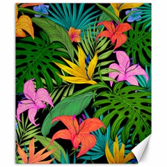 Tropical Greens Leaves Canvas 20  X 24 