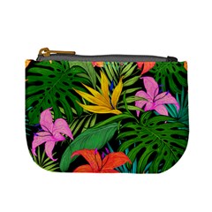 Tropical Greens Leaves Mini Coin Purse by Alisyart