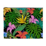 Tropical Greens Leaves Cosmetic Bag (XL) Front