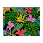 Tropical Greens Leaves Cosmetic Bag (XL) Back