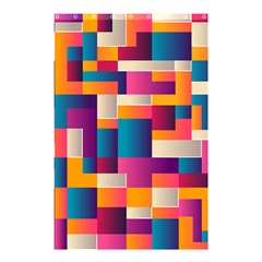 Abstract Geometry Blocks Shower Curtain 48  X 72  (small)  by Bajindul