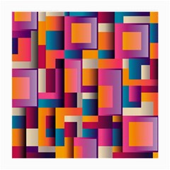 Abstract Background Geometry Blocks Medium Glasses Cloth (2 Sides) by Bajindul