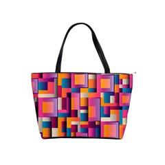 Abstract Background Geometry Blocks Classic Shoulder Handbag by Bajindul