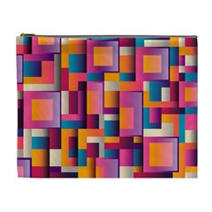 Abstract Background Geometry Blocks Cosmetic Bag (xl)
