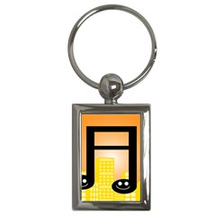 Abstract Anthropomorphic Art Key Chain (rectangle) by Bajindul