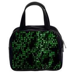 Abstract Plaid Green Classic Handbag (two Sides)