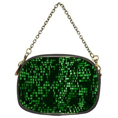 Abstract Plaid Green Chain Purse (one Side) by Bajindul