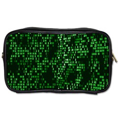 Abstract Plaid Green Toiletries Bag (two Sides) by Bajindul
