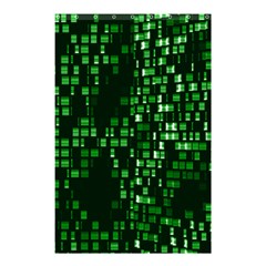 Abstract Plaid Green Shower Curtain 48  X 72  (small)  by Bajindul