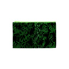 Abstract Plaid Green Cosmetic Bag (xs) by Bajindul