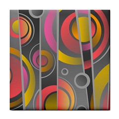 Abstract Colorful Background Grey Tile Coasters by Bajindul