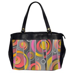 Abstract Colorful Background Grey Oversize Office Handbag (2 Sides) by Bajindul