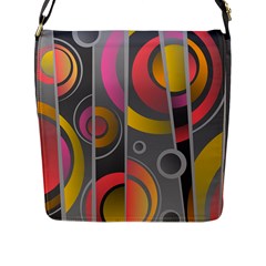 Abstract Colorful Background Grey Flap Closure Messenger Bag (l) by Bajindul