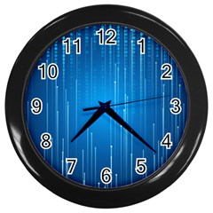 Abstract Rain Space Wall Clock (black) by Bajindul