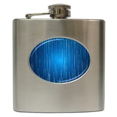 Abstract Rain Space Hip Flask (6 Oz) by Bajindul