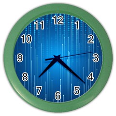 Abstract Rain Space Color Wall Clock by Bajindul