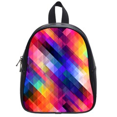 Abstract Background Colorful Pattern School Bag (small)