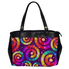 Abstract Background Spiral Colorful Oversize Office Handbag (2 Sides) by Bajindul