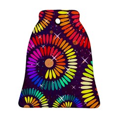 Abstract Background Spiral Colorful Bell Ornament (two Sides) by Bajindul