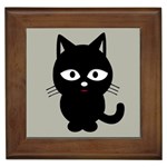 Cat Pet Cute Black Animal Framed Tiles Front