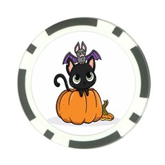 Halloween Cute Cat Poker Chip Card Guard (10 Pack) by Bajindul