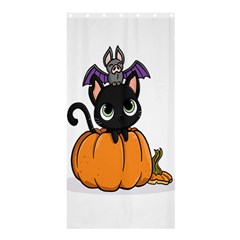 Halloween Cute Cat Shower Curtain 36  X 72  (stall)  by Bajindul