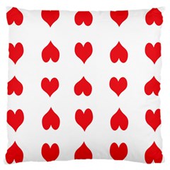 Heart Red Love Valentines Day Large Cushion Case (two Sides) by Bajindul