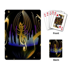 Background Level Clef Note Music Playing Cards Single Design by Bajindul