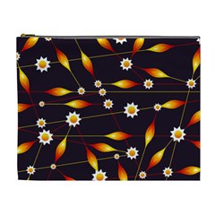 Flower Buds Floral Background Cosmetic Bag (xl)