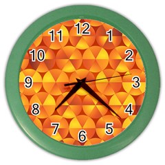Background Triangle Circle Abstract Color Wall Clock by Bajindul