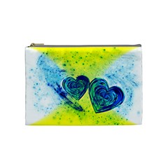 Heart Emotions Love Blue Cosmetic Bag (medium)