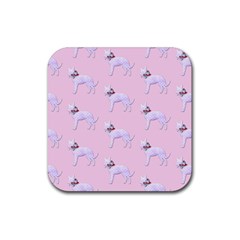 Dogs Pets Animation Animal Cute Rubber Coaster (square)  by Bajindul