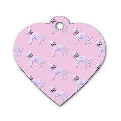 Dogs Pets Animation Animal Cute Dog Tag Heart (two Sides) by Bajindul