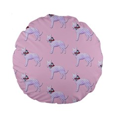 Dogs Pets Animation Animal Cute Standard 15  Premium Round Cushions by Bajindul