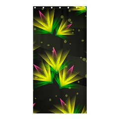 Floral Abstract Lines Shower Curtain 36  X 72  (stall)  by Bajindul