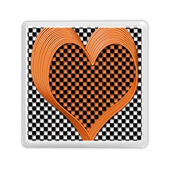 Heart Chess Board Checkerboard Memory Card Reader (square) by Bajindul