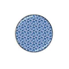 Blue Pattern Scrapbook Hat Clip Ball Marker (4 Pack) by Bajindul