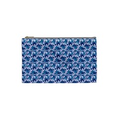 Blue Pattern Scrapbook Cosmetic Bag (small)