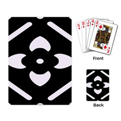 Pattern Flower Black Playing Cards Single Design by Bajindul