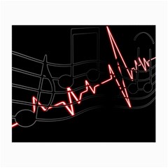 Music Wallpaper Heartbeat Melody Small Glasses Cloth (2 Sides) by Bajindul