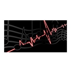 Music Wallpaper Heartbeat Melody Satin Wrap by Bajindul