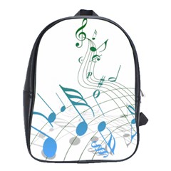 Music Notes School Bag (large)