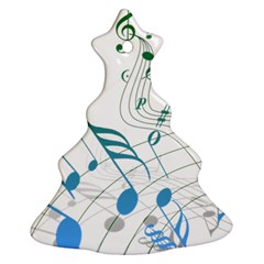 Music Notes Christmas Tree Ornament (two Sides) by Bajindul